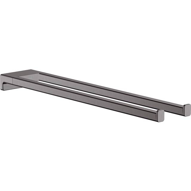 Hansgrohe AddStoris Brushed Black Chrome Wall Mounted Twin Towel Holde