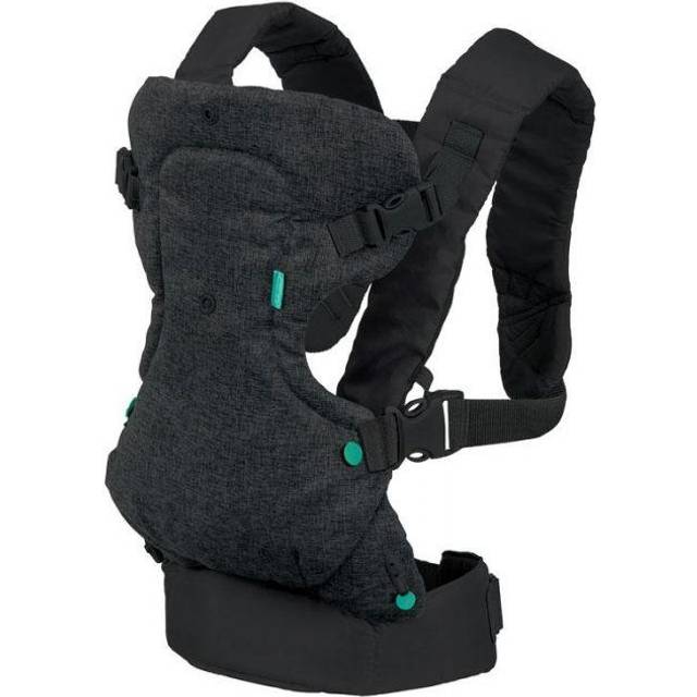 Infantino Flip Advanced 4-i-1-bärare – ergonomisk, konvertibel, ansikte-in och ansikte-utåt fram- och bakbärande för nyfödda och äldre spädbarn, 3,6-14,5 kg, leopard