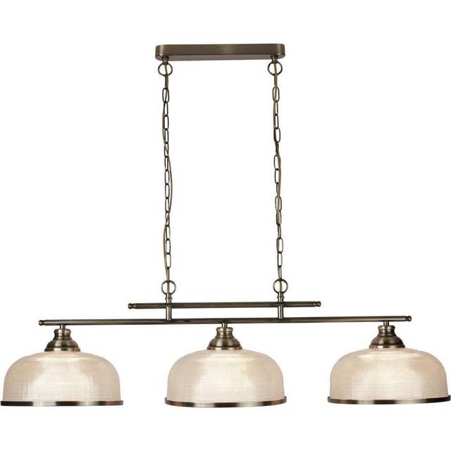 Searchlight 3593-3AB Bistro Ii - 3 Light Ceiling Bar Antique Brass Mar