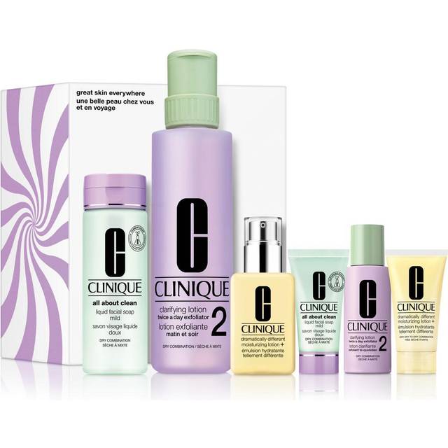 Clinique Skincare Set 3-Step Skincare Set For Dry Skin Presentförpackning för torr hud