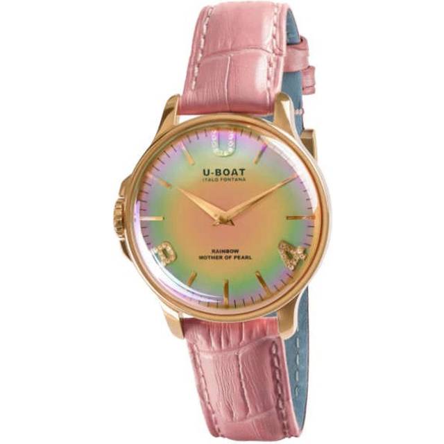 U-Boat Watch Rainbow Pink IP Gold D - Pink