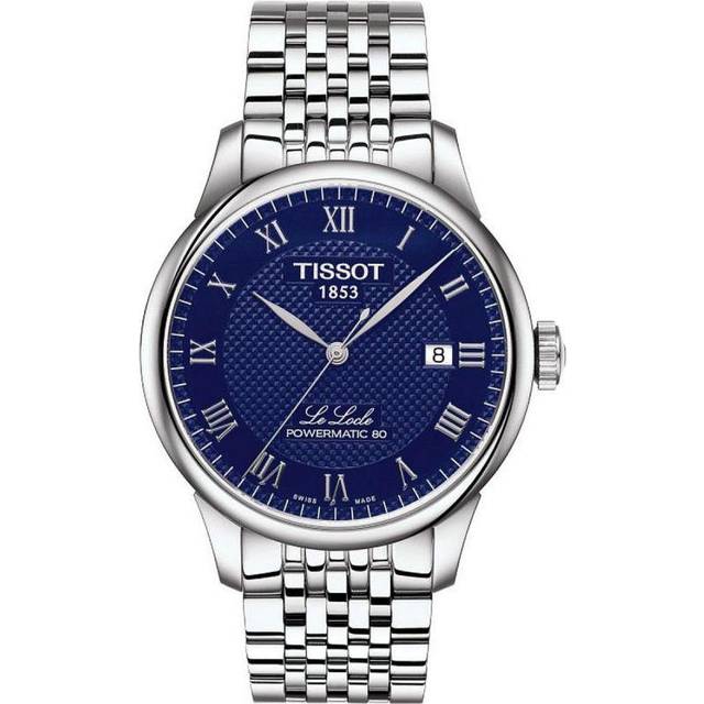 TISSOT Le Locle Powermatic 80 SS Blue Dial Men's Watch T006.407.11.043.00 / T0064071104300 - 39 mm