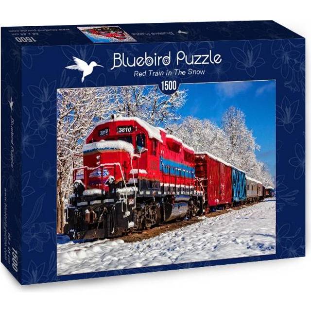 Red Train In The Snow