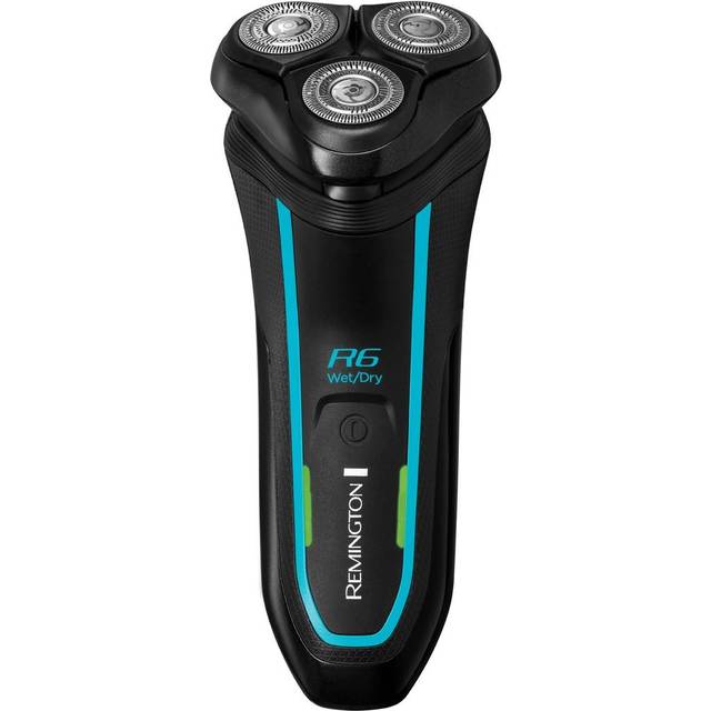 Remington roterande rakapparat, våt och torr rakning, litiumbatteri, 60min användningstid, sladdlös, tillbehör för 3-dagars skäggstubb, förvaringsväska, USB-laddning, Style Series Aqua R6 R6000
