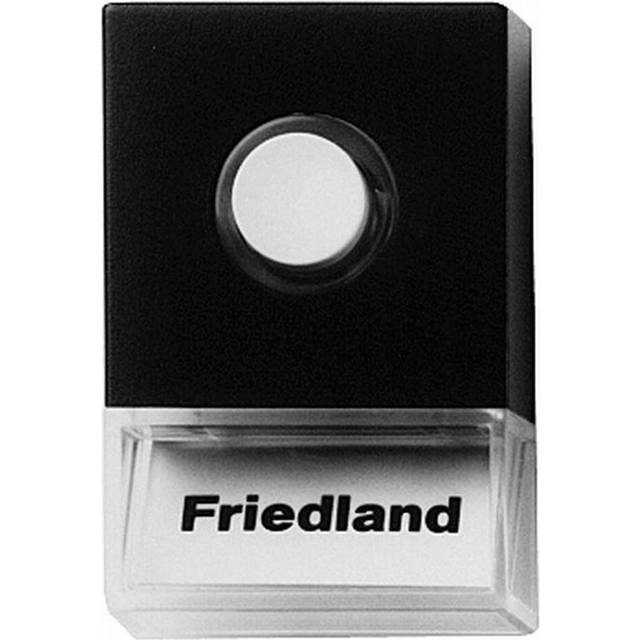 Friedland D723 Pushlight Illuminated Bell Push with Nameholder - Black