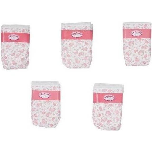 Baby Annabell Nappies 5 pack In White/Multi