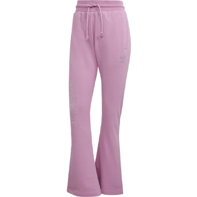 Adidas originals womens 2000 luxe open hem joggers - bliss orchid pink / uk 8