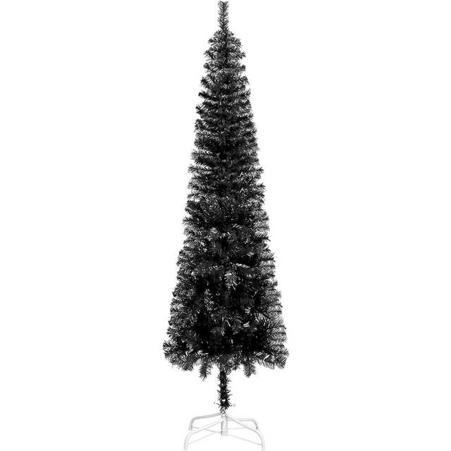 vidaXL Slim Christmas Tree Black 210 cm
