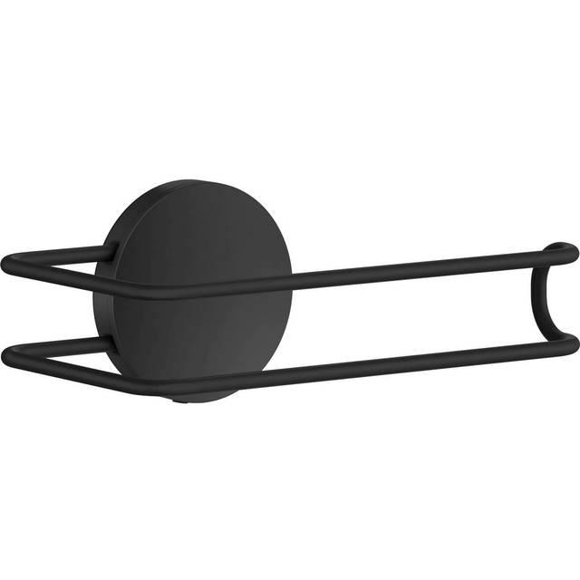 Beslagsboden Toalettpappershållare Puck Självhäftande 134mm (Svart)