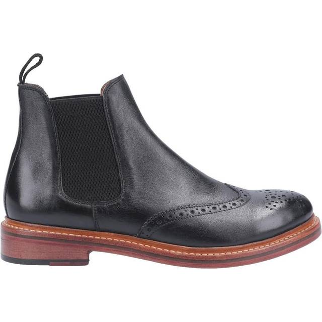 (11 UK, Black) Cotwold Mens Siddington Leather Elasticated Dress Boot