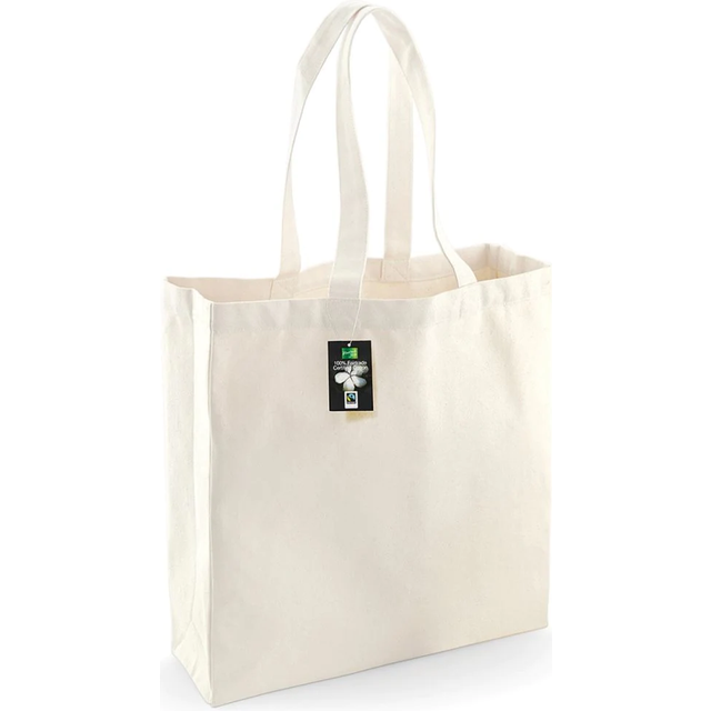 (One Size, Natural) Westford Mill Cotton Classic Shopper Bag (21 Litres)
