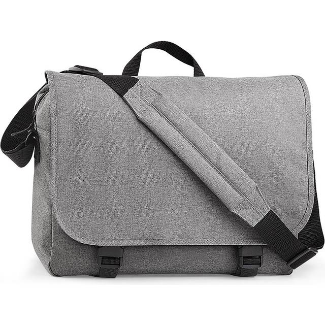 (One Size, Grey Marl) BagBase Two-tone Digital Messenger Bag (Up To 15.6inch Laptop Compartment)