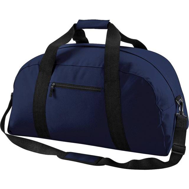 (One Size, French Navy) BagBase Classic Holdall / Duffle Travel Bag
