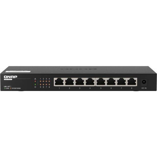 QNAP QSW-1108-8T network switch Unmanaged 2.5G Ethernet (100/1000/2500) Black