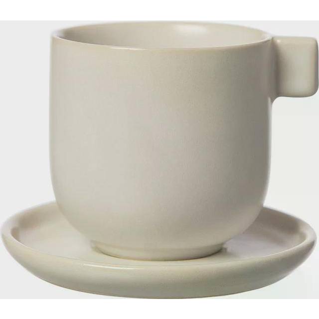 ERNST Ernst kaffekopp med fat 8,5 cm Vit sand