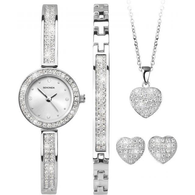 SEKONDA Kvinnors analog klassisk kvartsklocka med silverrem 2528G.68, förpackningen kan variera, SILVER, Armband