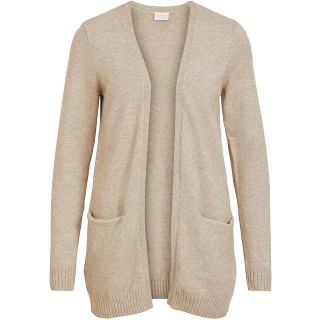 Vila Basic Knitted Cardigan - Beige/Natural Melange