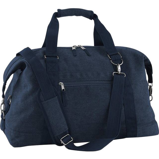 (One Size, Vintage Oxford Navy) Bagbase Vintage Canvas Weekender / Holdall Carry Bag (30 Litres)