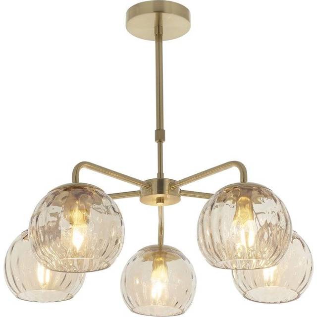 Kristopher 5-Light Chandelier - Satin Brushed Gold (47.7cm H X 55cm W X 55cm D)