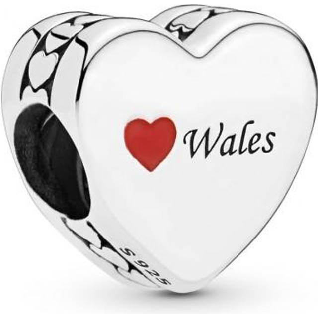 Pandora Wales Love Heart Charm - Enamel / Sterling silver / Red - one size