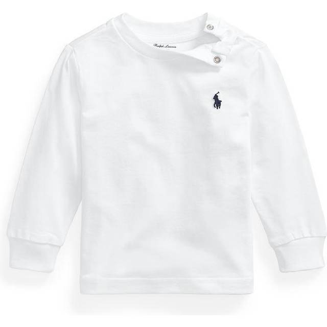 Ralph Lauren Baby Cotton Long Sleeve T-Shirt, White