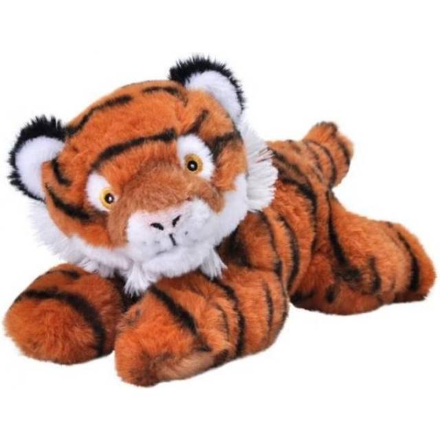 EcoKins Mini Tiger Stuffed Animal 8 inch, Eco Friendly Gifts for Kids, Plush Toy, Handcrafted Using 7 Recycled Plastic Water Bottles