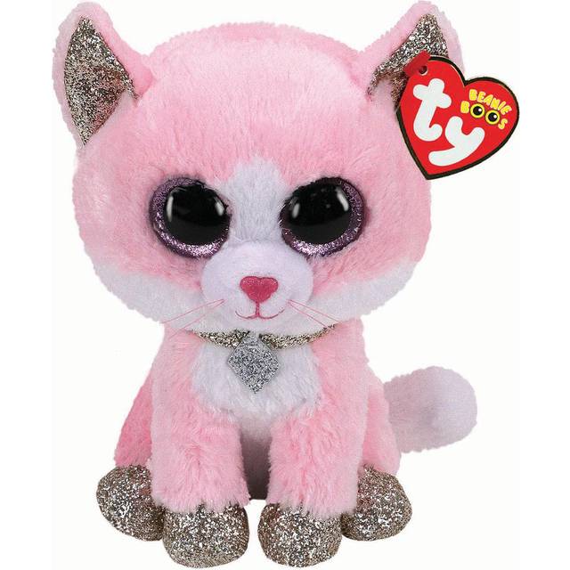 Ty Beanie Boo Fiona Pink Cat Toys