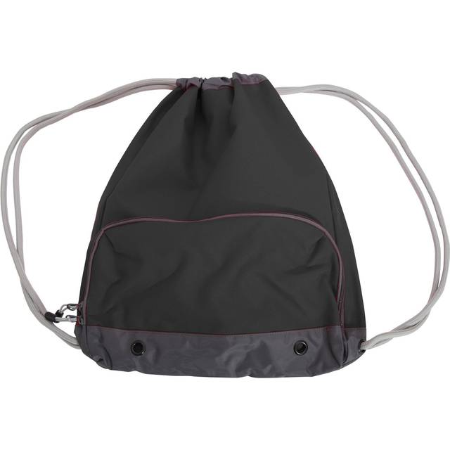 (One Size, Black) Bagbase Athleisure Water Resistant Drawstring Sports Gymsac Bag (Pack of 2)