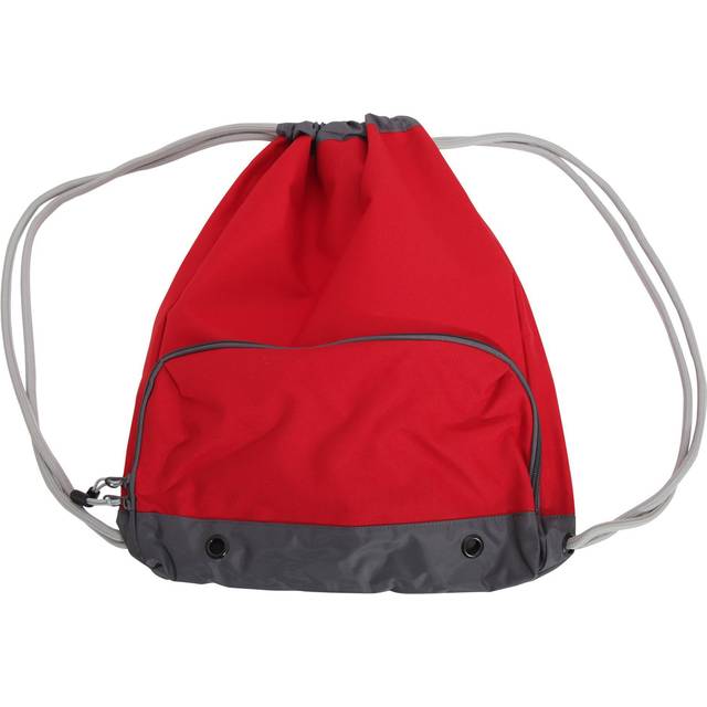 (One Size, Classic Red) Bagbase Athleisure Water Resistant Drawstring Sports Gymsac Bag (Pack of 2)
