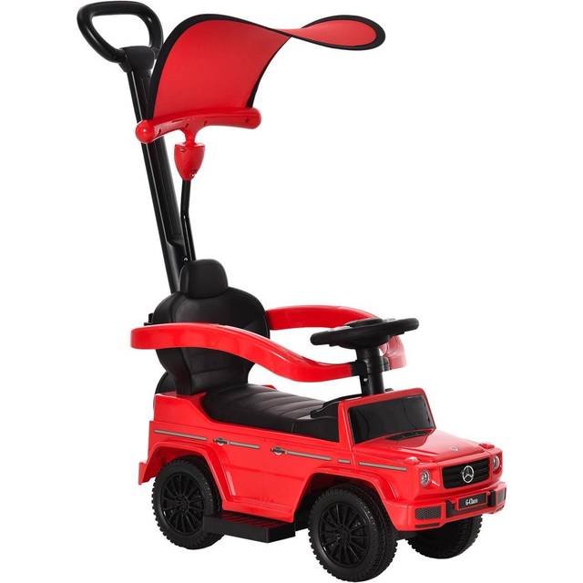 HOMCOM Kids Benz G350 Ride-on Sliding Car & Stroller - Red, Red