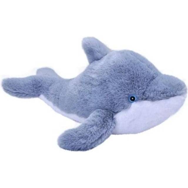 EcoKins Mini Dolphin Stuffed Animal 8 inch, Eco Friendly Gifts for Kids, Plush Toy, Handcrafted Using 7 Recycled Plastic Water Bottles