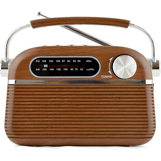 Vintage Rechargeable Bluetooth AM/FM Radio - Wood Effect