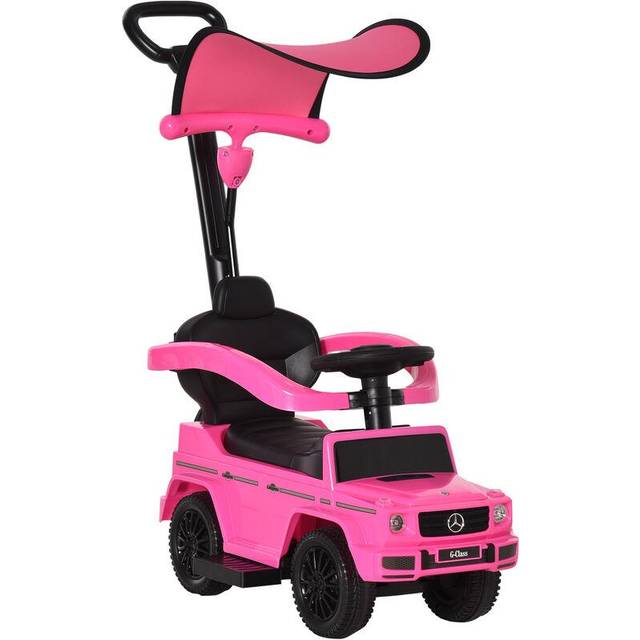 HOMCOM Kids Benz G350 Ride-on Sliding Car & Stroller - Pink, Pink