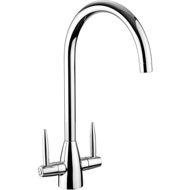 Rangemaster Aquavogue Monobloc Chrome Twin Lever Kitchen Mixer Tap TVO