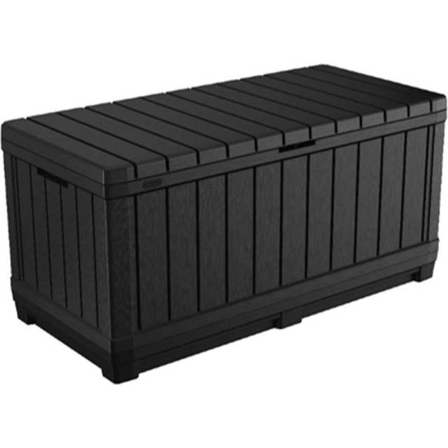 Keter Kentwood 350L Outdoor Garden Storage Box - Grey - Wood