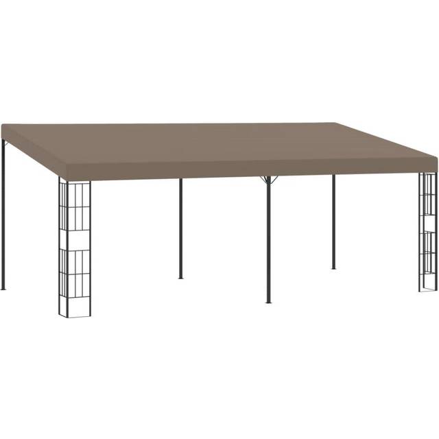 Väggmonterad paviljong 6x3 m taupe tyg