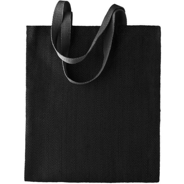 (One Size, Black) Kimood Womens/Ladies Patterned Jute Bag (Pack Of 2)