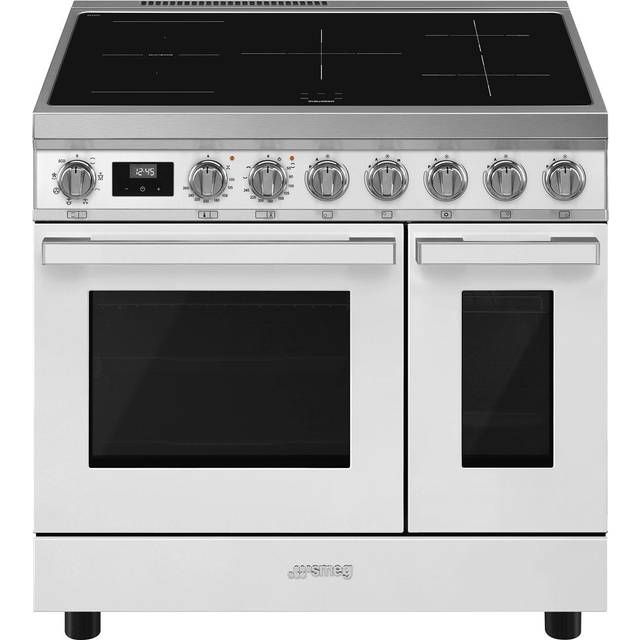 Smeg Portofino CPF92IMWH 90cm Wide White Induction Freestanding Range Cooker