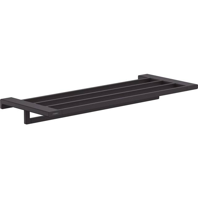 Hansgrohe AddStoris Matt Black Towel Rack with Towel Holder