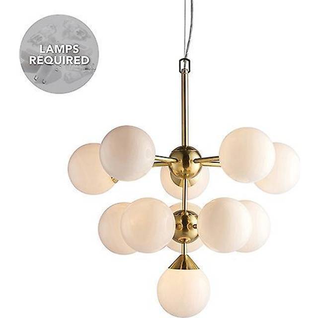 Endon 76500 Oscar 11 Light Pendant Brass White