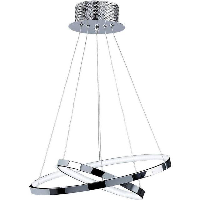 Vogue Kline 2 Light Integrated LED Hoop Ceiling Light - Silver