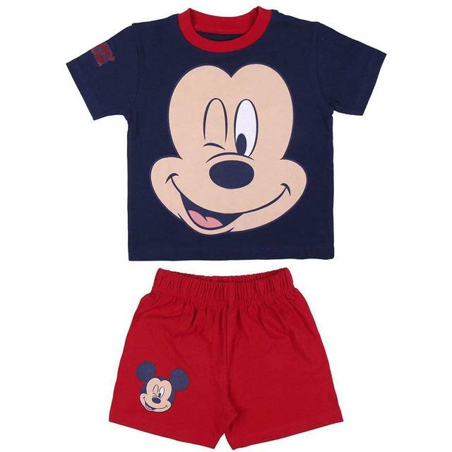 CERDÁ LIFE'S LITTLE MOMENTS Pipyjamas för pojkar Verano De Color Azul-Licencia Oficial Musse Pigg sommarpyjamas i blått – officiell Disney-licens, Rojo, 5 år