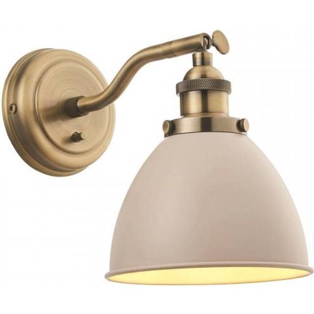 Ensora Lighting Bailey Wall Light Taupe, Brown