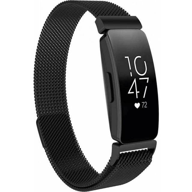 Milanese magnetiske armbånd FITBIT Inspire / Inspire HR - Sort