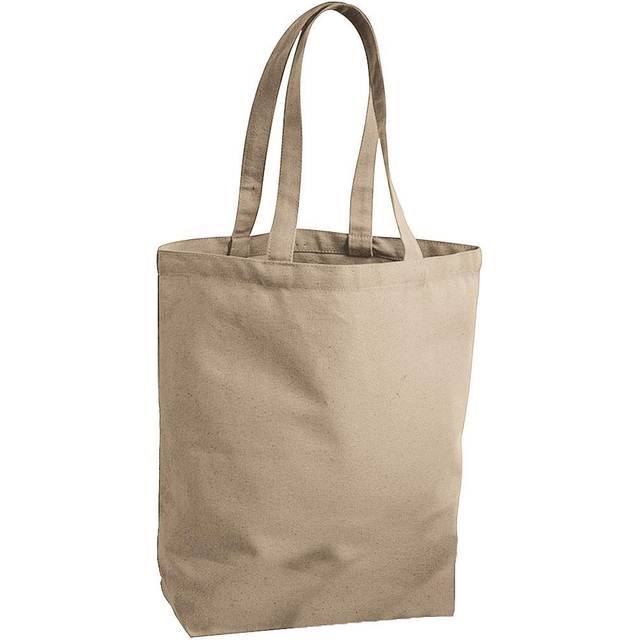 (One Size, Natural) Westford Mill Plain Fair Trade Camden Shopper / Shopping Bag (13 Litres) (Pack of 2)