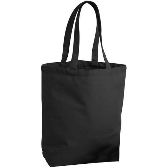(One Size, Black) Westford Mill Plain Fair Trade Camden Shopper / Shopping Bag (13 Litres) (Pack of 2)