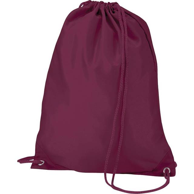 (One Size, Burgundy) Quadra Gymsac Shoulder Carry Bag - 7 Litres