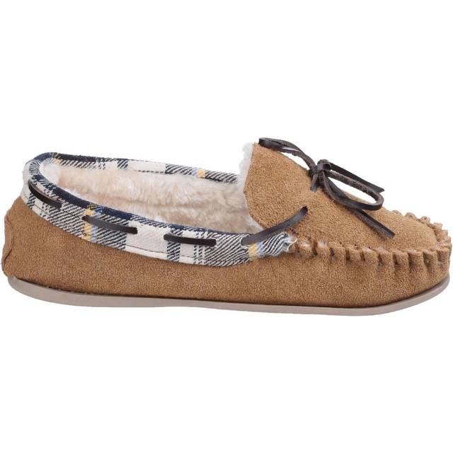 Cotswold womens/ladies kilkenny classic fur lined moccasin slippers fs3811