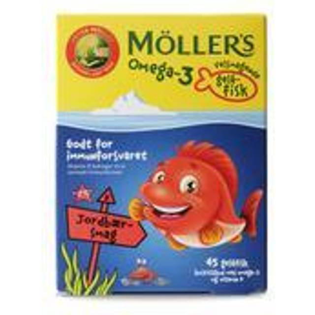 Omega-3 m. jordbærsmag (På lager i varehus)