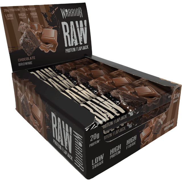 Warrior - Raw Protein Flapjack, Chocolate Brownie - 12 bars